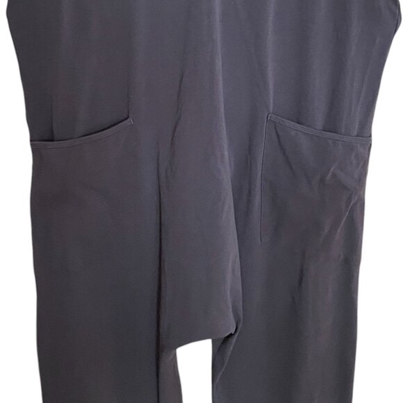 Oversized Drop Crotch Jersey Jumper Romper Gray Garden Girl Boho Lagenlook-M/L - Picture 5 of 8